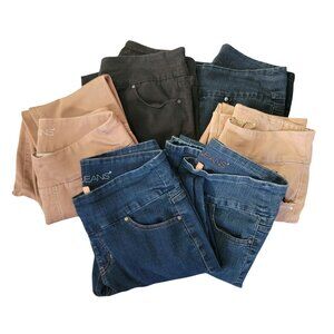 LOT of 6 Women's JAG Jeans Pull-On Pants Capris - Size 12